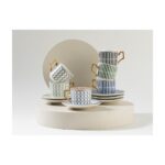 English Home Rabecca Porselen Kahve Fincan Takımı Lacivert 2'li 90 ml - Görsel 3