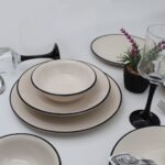 Arna Porselen Anka 18 Parça 6 Kişilik Yemek Takımı - Siyah File