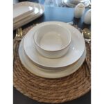 Güral Porselen Bilbao 54 Parça Yuvarlak Bone Boya File Yemek Takımı - Görsel 4