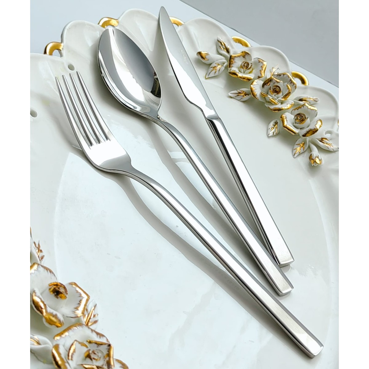 110000433357546.jpg Kb Solingen 84 Parça Rose Çatal Kaşık Bıçak Seti-4 Milim 18/10 304 Kalite - Görsel 1
