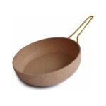 Öncü 30 cm Cam Kapaklı Granit Düz Tava Altın Renk Kulplu - Görsel 2