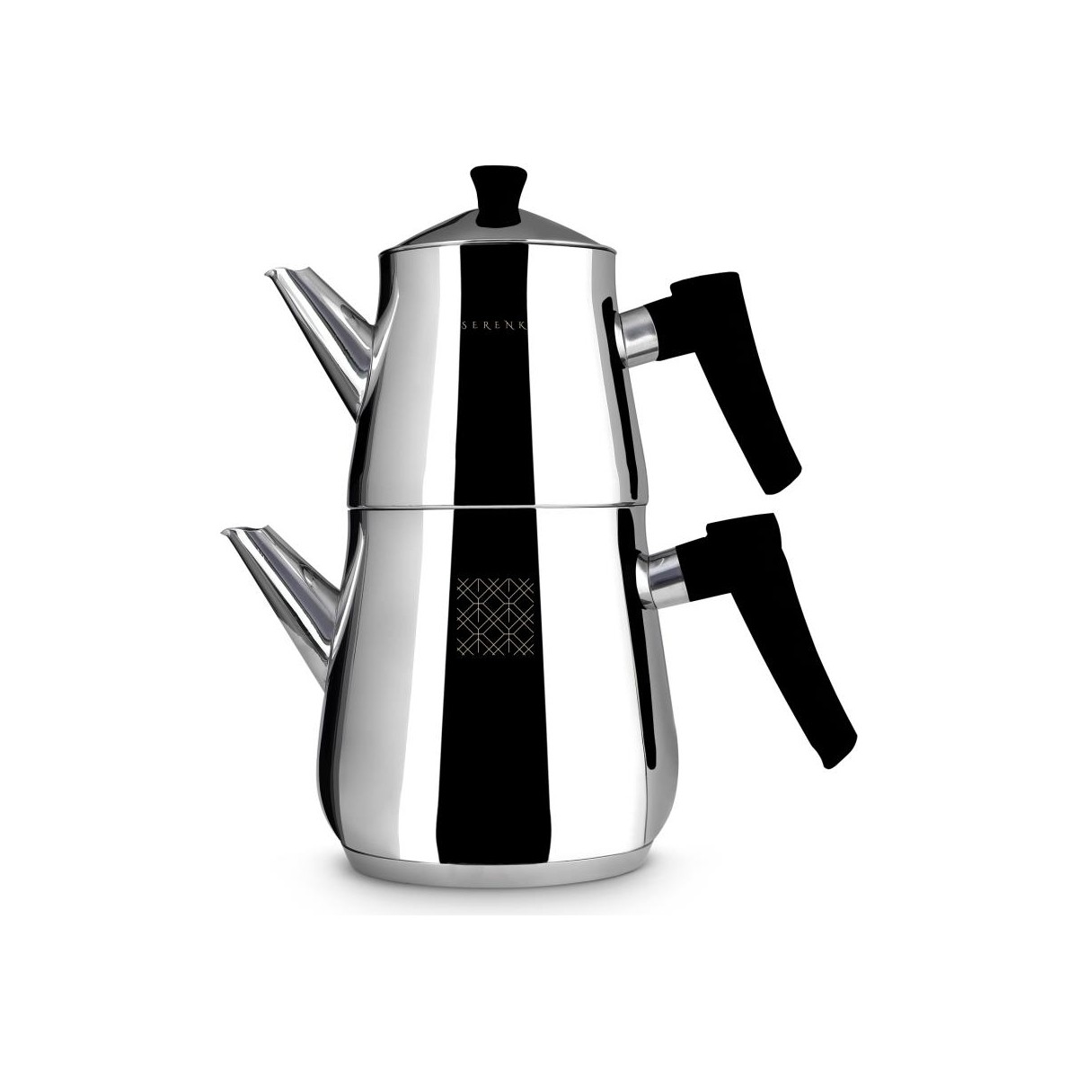 110000441632120.jpg Serenk Definition Çelik Çaydanlık Siyah - Görsel 1