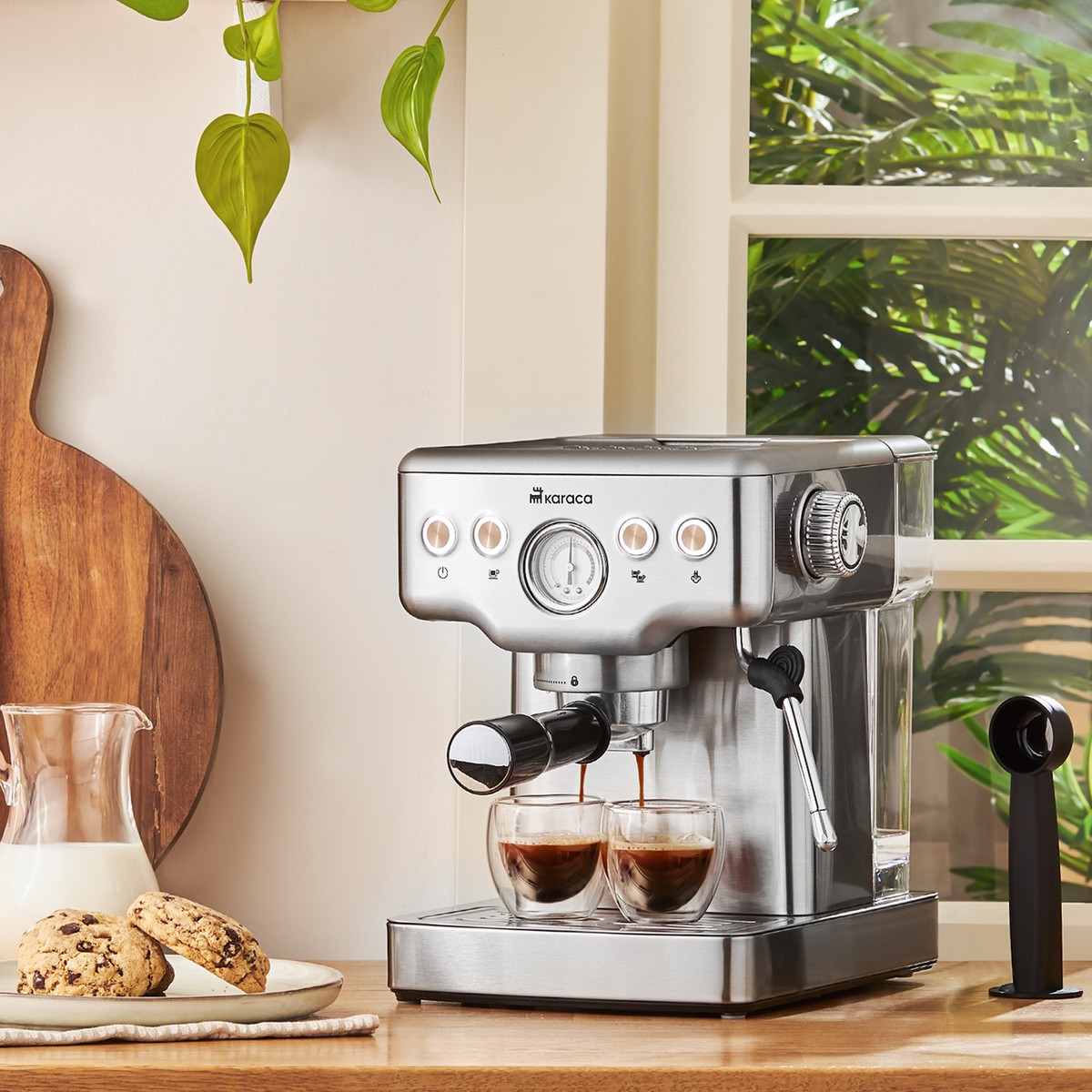 110000442994151.jpg Karaca Coffee Art 1353 Süt Köpürtücülü 20 Bar Basınçlı Espresso, Latte Cappuccino Americano Makinesi - Görsel 1