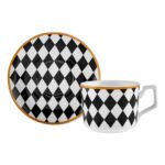 Karaca Chekers 6 Kişilik Çay Fincan Takımı 220 ml - Görsel 2