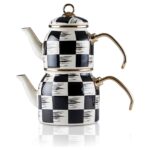 Acar Qualita King Mini Beyaz Emaye Çaydanlık Takımı - Görsel 2