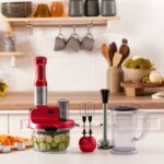 Karaca Mastermaid Prosteel Cam Mutfak Robotu Uzun Blender Ayaklı 6 Bıçaklı 2500 W Imperial Red - Görsel 5