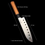 SürLaz Japans Şef Bıçak Seti İsme Özel 3'Lü Santaku Nakiri Şef Bıçağı Çantalı Bıçak Seti - Görsel 5