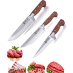SürLaz Handmade Sürmene Kasap Kurban Serisi Bıçak Seti Et Sebze Yüzme Sıyırma Bıçak Mutfak Bıçağı 3'Lü