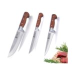 SürLaz Handmade Sürmene Kasap Kurban Serisi Bıçak Seti Et Sebze Yüzme Sıyırma Bıçak Mutfak Bıçağı 3'Lü - Görsel 2