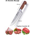 SürLaz Handmade Sürmene Kasap Kurban Serisi Bıçak Seti Et Sebze Yüzme Sıyırma Bıçak Mutfak Bıçağı 3'Lü - Görsel 4