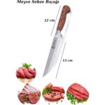 SürLaz Handmade Sürmene Kasap Kurban Serisi Bıçak Seti Et Sebze Yüzme Sıyırma Bıçak Mutfak Bıçağı 3'Lü - Görsel 5