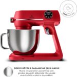 Karaca Multichef Artisan Digital Ekran 7 Litre Döküm Stand Mikser Kırmızı 1800W - Görsel 2