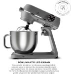Karaca Multichef Artisan Digital Ekran 7 Litre Döküm Stand Mikser Antrasit 1800W