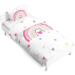 Pusula Home Gökkuşağı Çift Tarafı Dijital Baskılı Tek Kişilik Nevresim Takımı | Çocuk Nevresim Takımı |çarşafsız