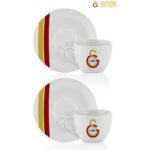 Neva N3473 Galatasaray Lisanslı Çizgili 2'Li Çay Fincan Takımı - Görsel 3