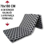 Nelson Katlanır Süngerli Mınder 70 x 180 x 6 cm Büyük Karaçatı Minder Fermuarlı - Görsel 2