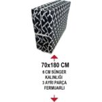 Vip Home Concept Katlanır Yer Minderi ve Tek Kişilik Süngerli Katlanır Minder 70X180 cm 6 cm Büyük Karaçatı - Görsel 3