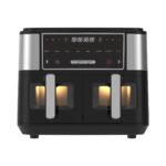 Hutt D10 Çift Hazneli Air Fryer Yağsız Fritöz (4.5 + 4.5 ) 9 Lt. 8 adet Pişirme Programlı - Görsel 2