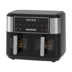 Hutt D10 Çift Hazneli Air Fryer Yağsız Fritöz (4.5 + 4.5 ) 9 Lt. 8 adet Pişirme Programlı - Görsel 3