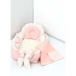 Umaybebek 3 PARÇA - Bebek Uyku Yatağı, Baş Yastık, Bebek Pikesi 0-2 Yaş - %100 Pamuk