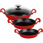 Lava Neo Trendy 12 Parça Kırmızı Döküm Tencere Seti - Görsel 2