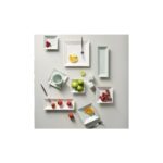 Karaca Trend Emboss 32 Parça 6 Kişilik Porselen Kahvaltı/Servis Takımı Kare Yeşil