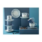English Home Happy Sunday Porselen 2'li Kahve Fincan Takımı 80 ml Lacivert - Görsel 3
