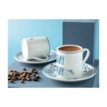 English Home Happy Sunday Porselen 2'li Kahve Fincan Takımı 80 ml Lacivert - Görsel 2
