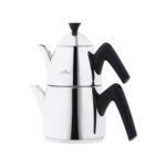 Jumbo Lizbon Midi 2 Parça Paslanmaz Çelik Isıya Dayanıklı Ergonomik Saplı Çaydanlık Seti