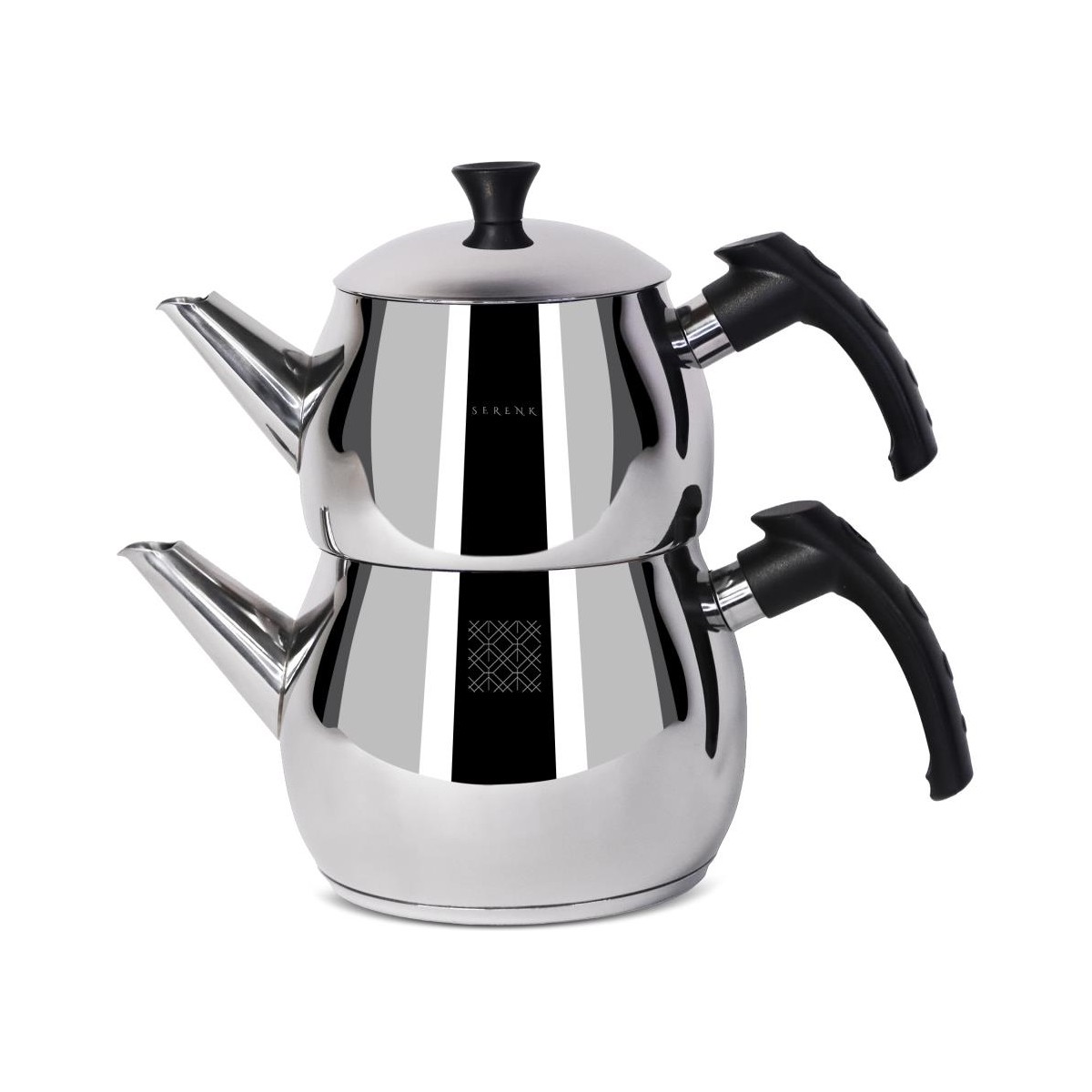 110000460346270.jpg Serenk Modernist Çelik Çaydanlık - Görsel 1