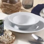 Güral Porselen 18 Parça Beyaz Yemek Takımı, 6 Kişilik – Bulaşık Makinesi ve Mikrodalga Fırın Kullanımına Uygun