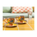 English Home Exotic Wild New Bone China 2'li Kahve Fincan Takımı 100 ml Sarı