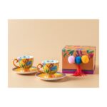 English Home Exotic Wild New Bone China 2'li Kahve Fincan Takımı 100 ml Sarı - Görsel 3