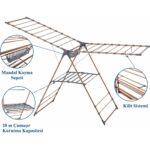 Devecioğlu Harbinger Nova Lux Kırmızı Metal Çamaşır Kurutma Askısı, 20 m Kapasiteli, Elektrostatik Boyalı, Hızlı Kurutma Özellikli - Görsel 3