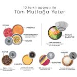 Karaca Mastermaid Power Multifunctional 10 İn 1 Grape Purple Mutfak Robotu, Blender Seti 2000w - Görsel 3