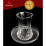 Paşabahçe Elysia 6 Adet Çay Bardağı + 6 Adet Riva Elysia Uyumlu Çay Tabağı - Görsel 2