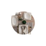 Güral Porselen Caroline 61 Parça 12 Kişilik Kare Bone Yemek Takımı - Görsel 2