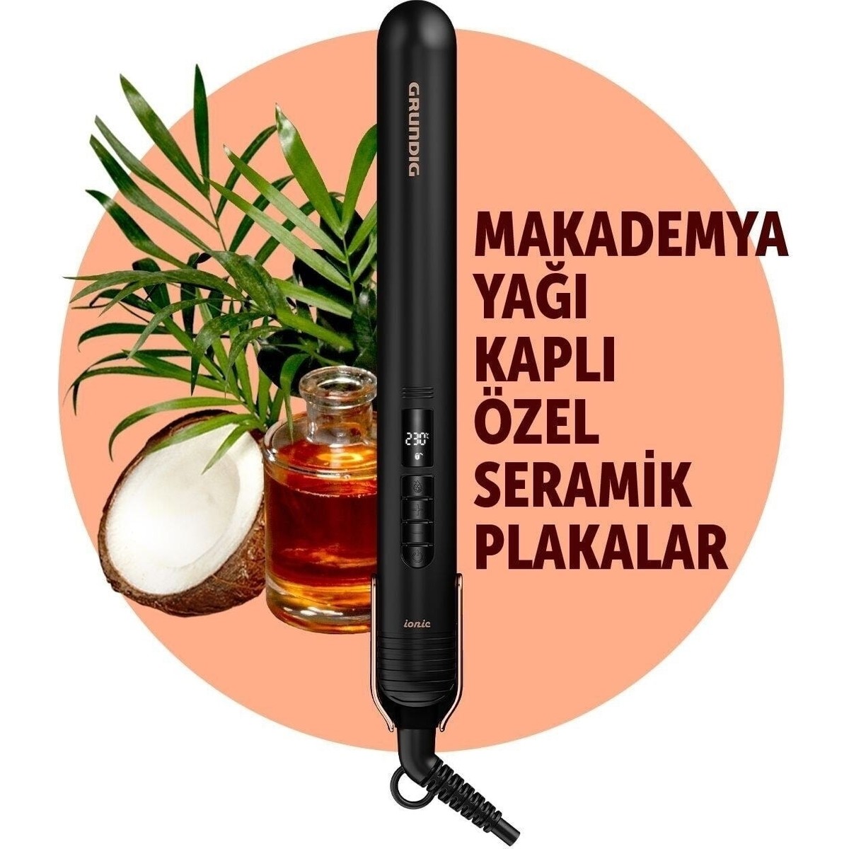 110000480102817.jpg Grundig Hs 7030 Naturashine Saç Düzleştirici - Görsel 1