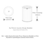 Nikadu / Xiaomi Mi Smart Air Purifier 4 Pro Gri Hepa Filtre Çipli - Görsel 4