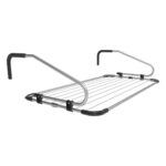 Bayev Eko Yeni Dirsekli Balkon Kurutmalık Siyah - Balkon Askısı Çamaşırlık