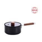 Neoflam Bien Black Indüksiyonlu 18 cm Sos Tenceresi, Akasya Ağacı Sap ve Kulplu