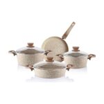 Lavonni 7 Parça Granit Tencere Seti Kahverengi - Görsel 2