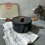 Neoflam Bien Black Indüksiyonlu 20 cm Tencere, Akasya Ağacı Sap ve Kulplu - Görsel 2