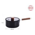 Neoflam Bien Black Indüksiyonlu 18 cm Sos Tenceresi, Akasya Ağacı Sap ve Kulplu - Görsel 3