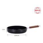 Neoflam Bien Black İndüksiyonlu Tava Akasya Ağacı Saplı 24 cm - Görsel 3