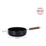 Neoflam Bien Black İndüksiyonlu Wok Tava Akasya Ağacı Saplı 20 cm - Görsel 3