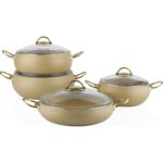 Schafer New Jupiter Y.y. Tencere Seti 8 Parça Krem - Görsel 2