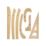 İşkur Makine 7’li Ahşap Riga Takımı - Riga Cetveli - Riga Seti