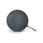 Thermoad Gözleme Tavası 36 cm Döküm Kaplama ile Uzun Süre Isı Muhafazası Gri