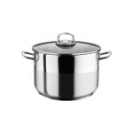 Hascevher Anett Çelik Derin Tencere 18 x 14 cm Cam Kapaklı - Görsel 3